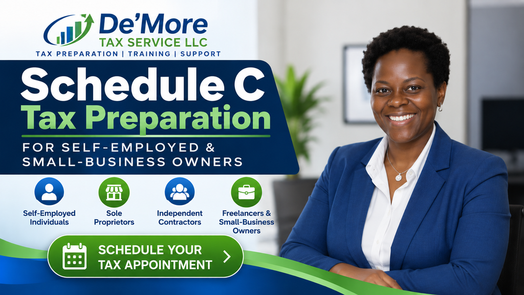 Schedule C tax preparation for self-employed and small-business owners
